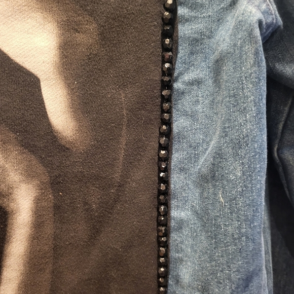 Custom Taylor Swift Upcycled Jean Jacket with Embroidery and Beading Size Small - Picture 7 of 7